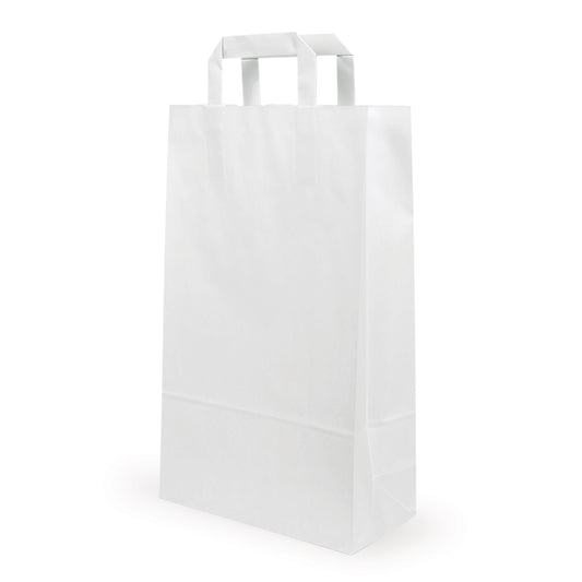Papirnata torba bijela — glavni prikaz od uvoznika ambalaže Elke Plastic